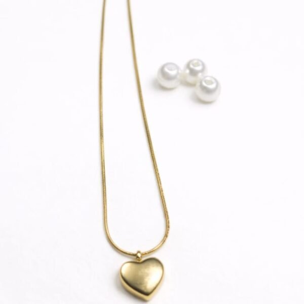 puffy heart necklace