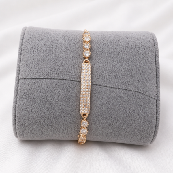 rose gold halo bar bracelet 2