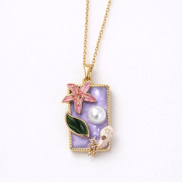 shell garden pendant necklace